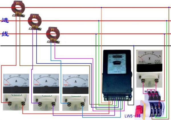 电流互感器加电流表接线图